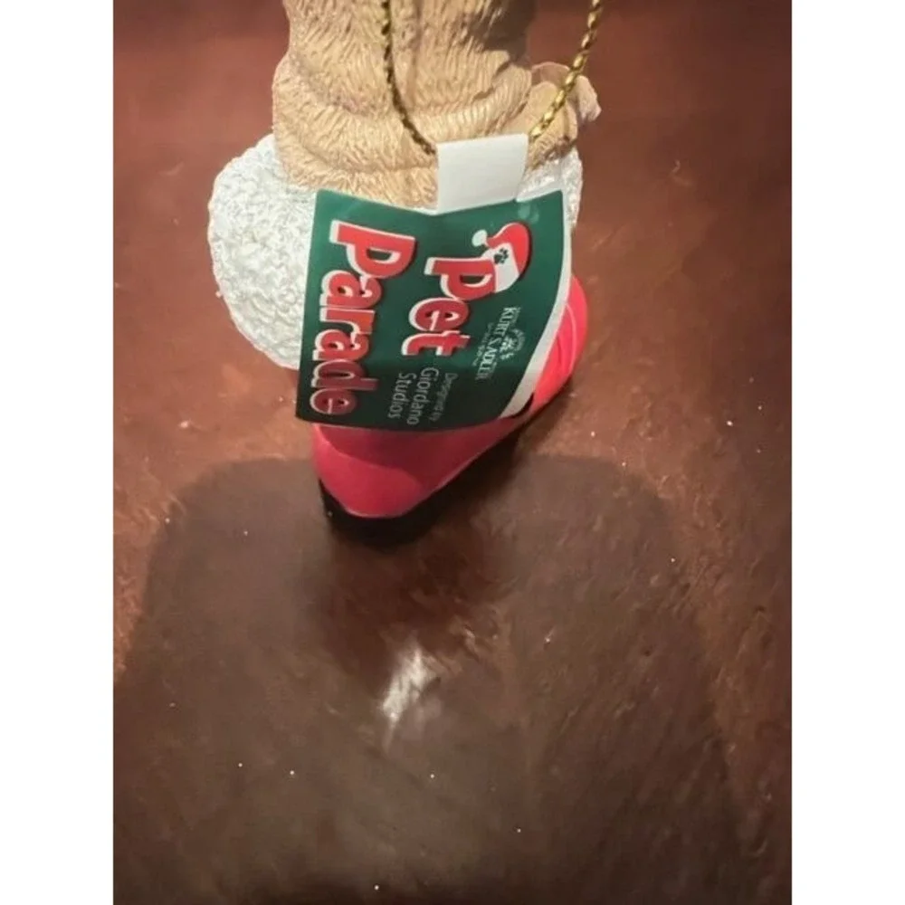 Pug Dog In Santa Boot Christmas Ornament 4